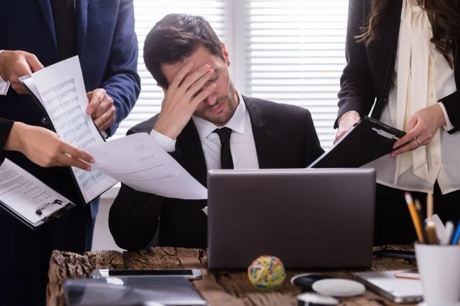 stressed businessman